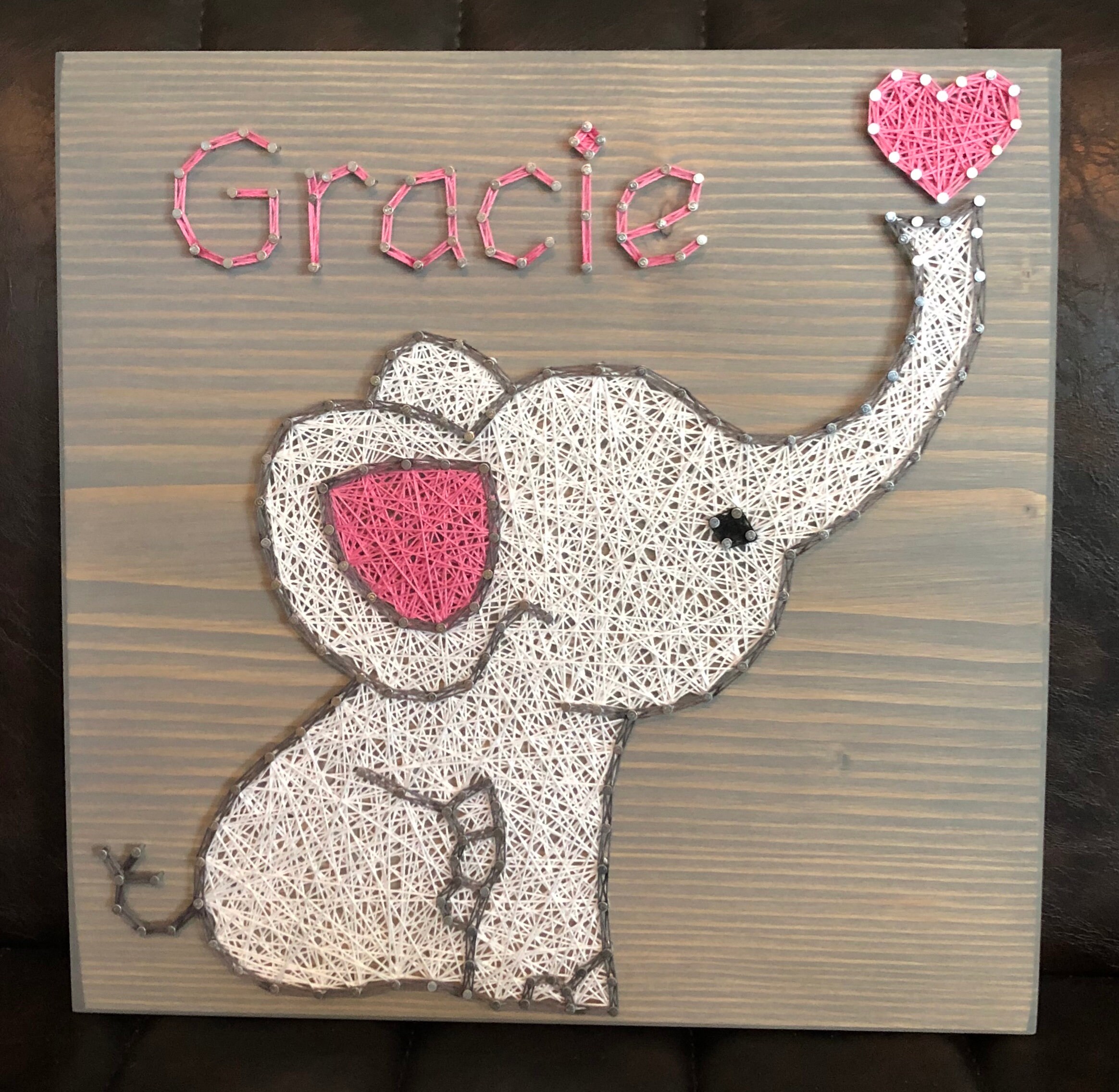 Made to Order Baby Elephant WITH NAME String Art Sign - Etsy