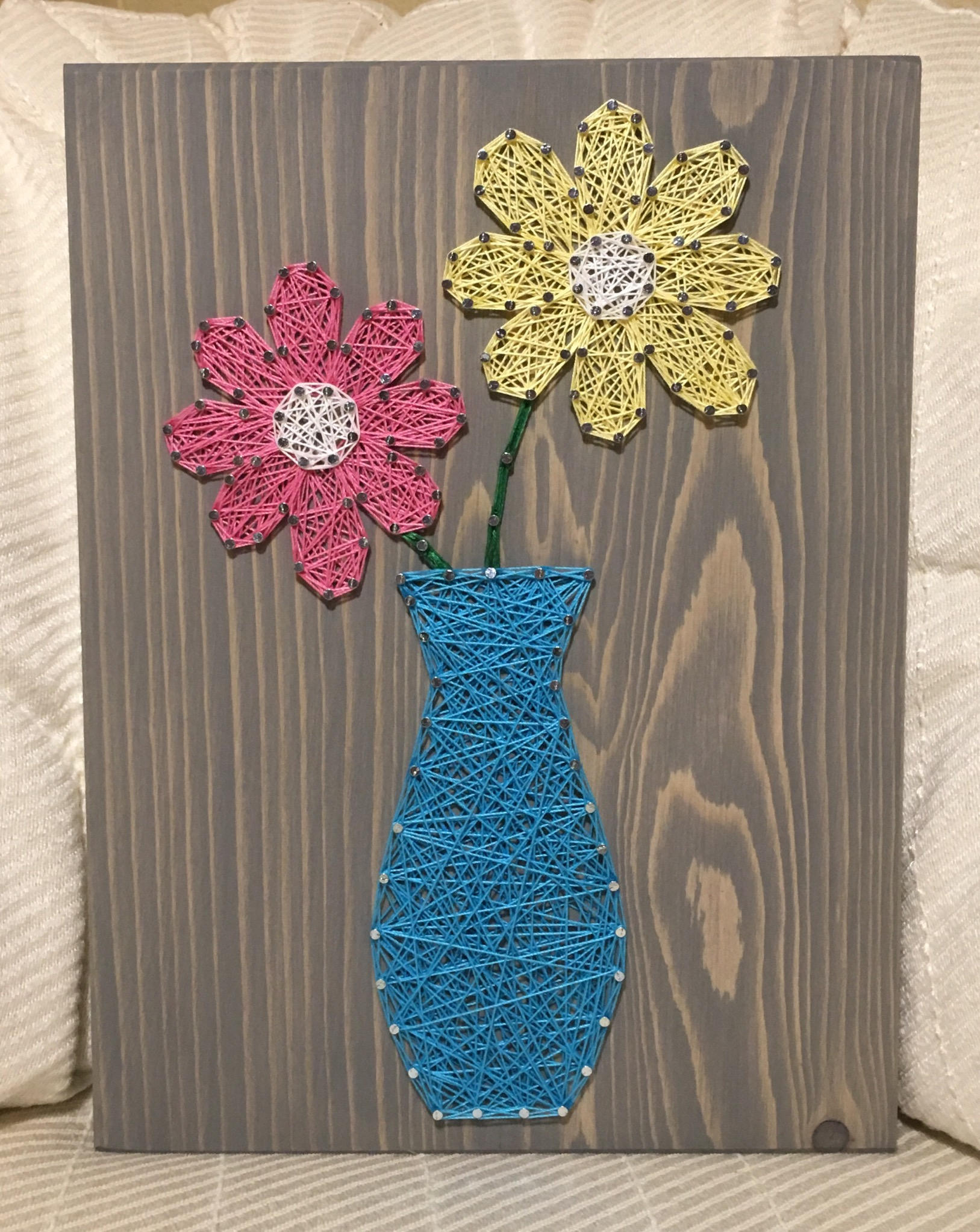 Flower/Vase String Art Daisies Daisy Floral Gift Wall Art Etsy