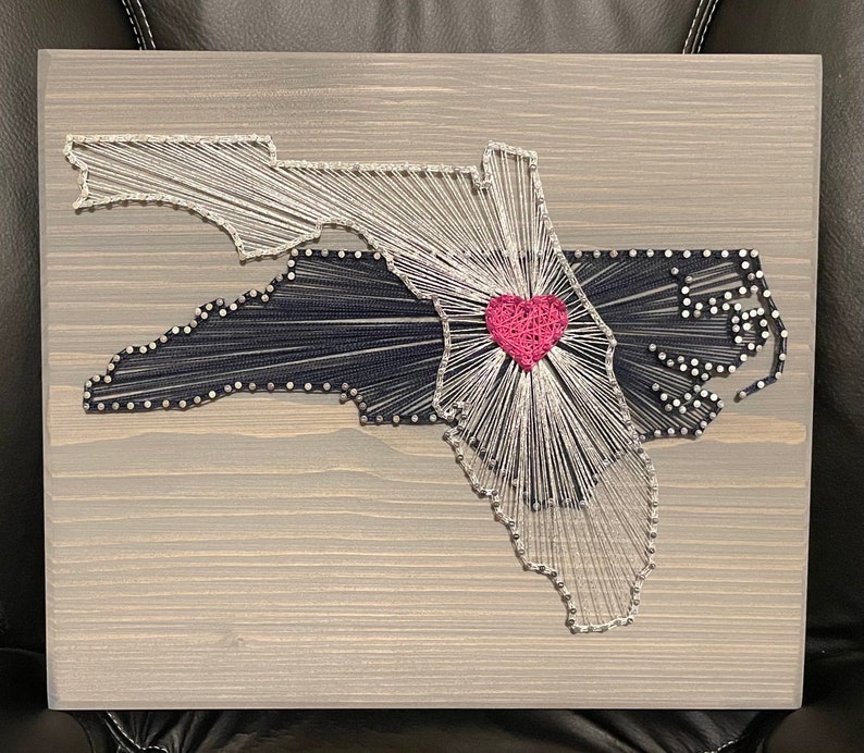 MADE TO ORDER Two Overlapping State/Country String Art Sign, Connecting States Countries, 2 State, Wedding, Cotton Anniversary Gift, Realtor image 5