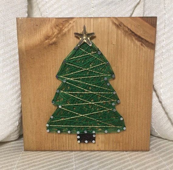 Made To Order Mini Christmas Tree String Art Holiday - December Home Decor Made To Order Mini Christmas Tree String Art Holiday - December Home Decor