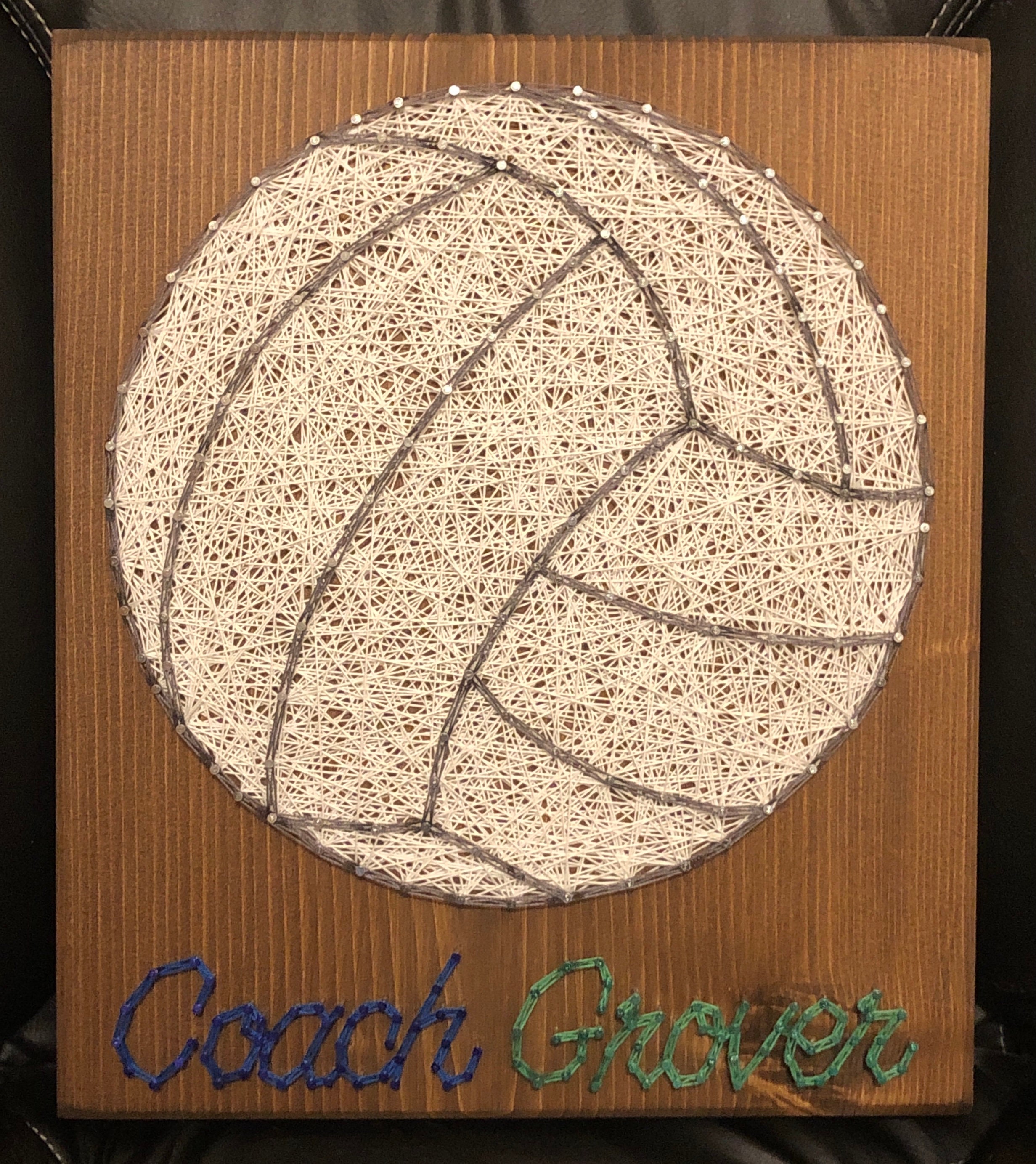 Made to Order Volleyball Sports String Art Coach Gift Etsy