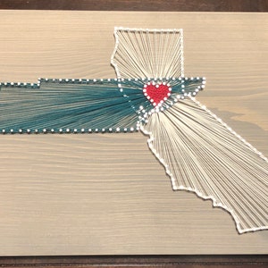 BESTSELLER, Two Overlapping State/Country String Art Sign, Connecting States Countries, 2 State, Wedding, Cotton Anniversary Gift, Realtor