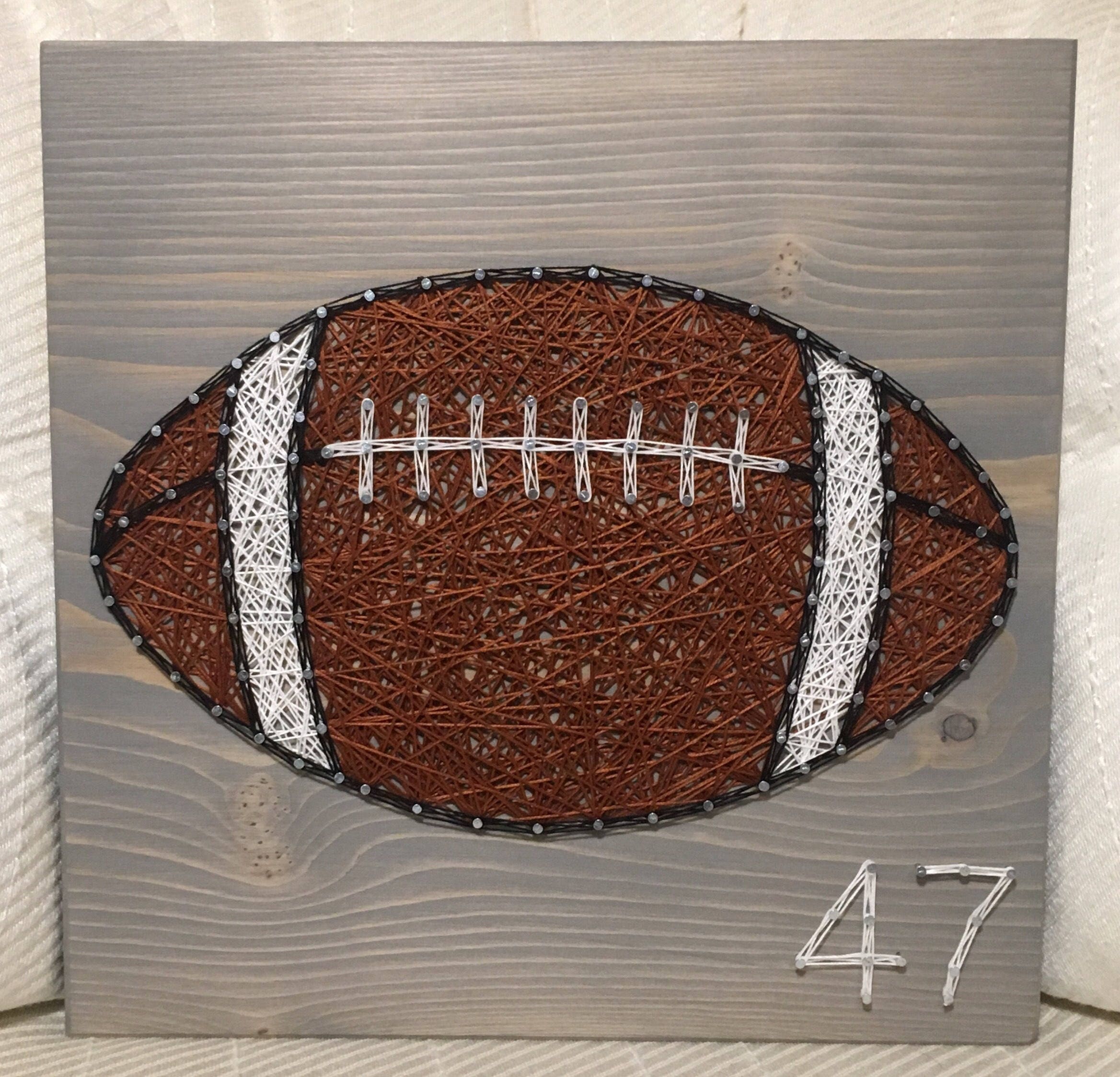 MADE TO ORDER Football String Art Sign Sports Art Wall Etsy Canada