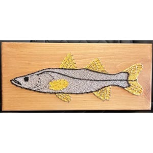 Snook Fish String Art, Ocean Wall Decor, Wood Art, Nautical, Fly Fishing Decor, Christmas gift, Tarpon, Redfish, Handmade Art