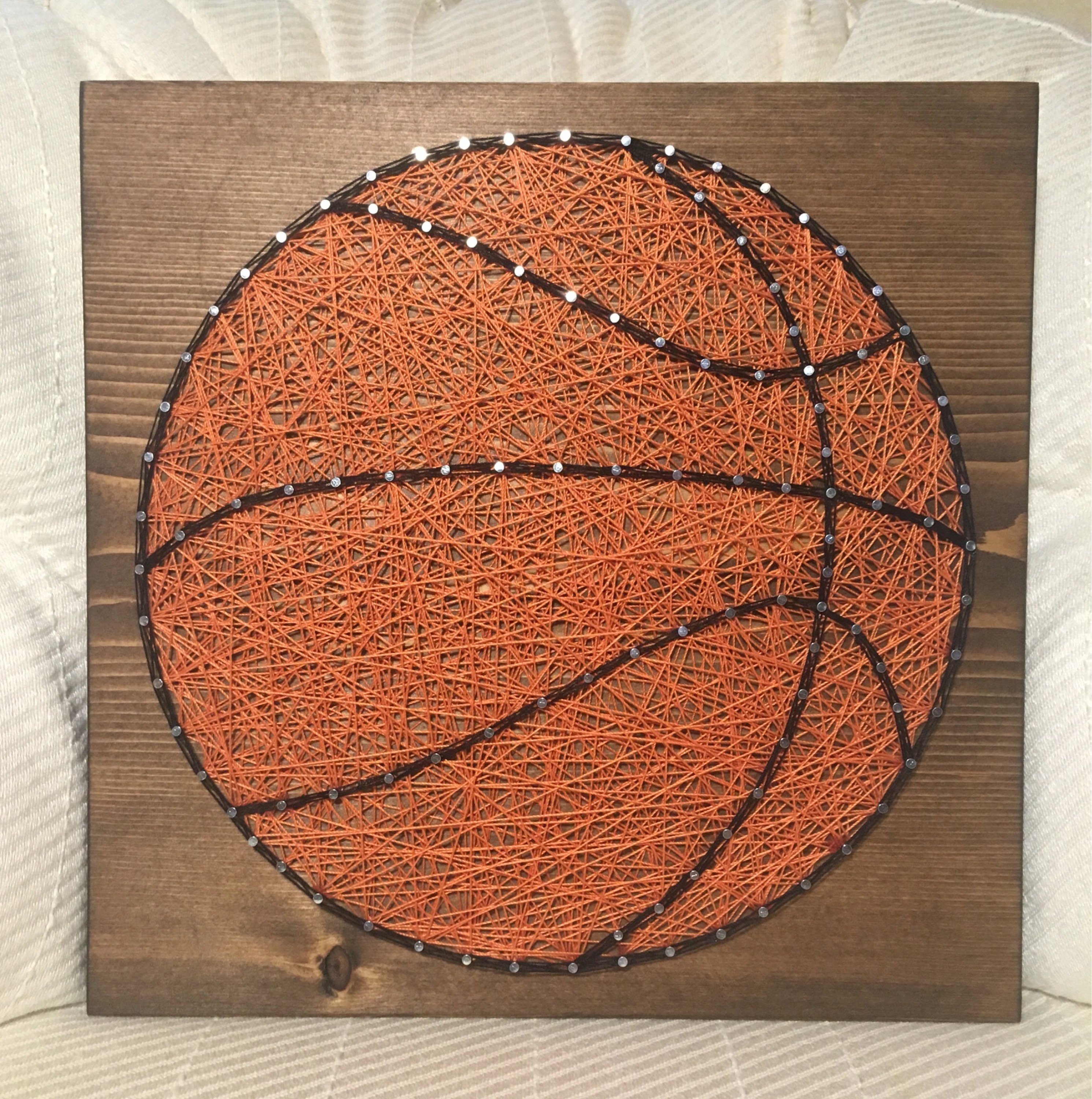 CUSTOM Basketball String Art Sign Sports Art Kids Room Boy