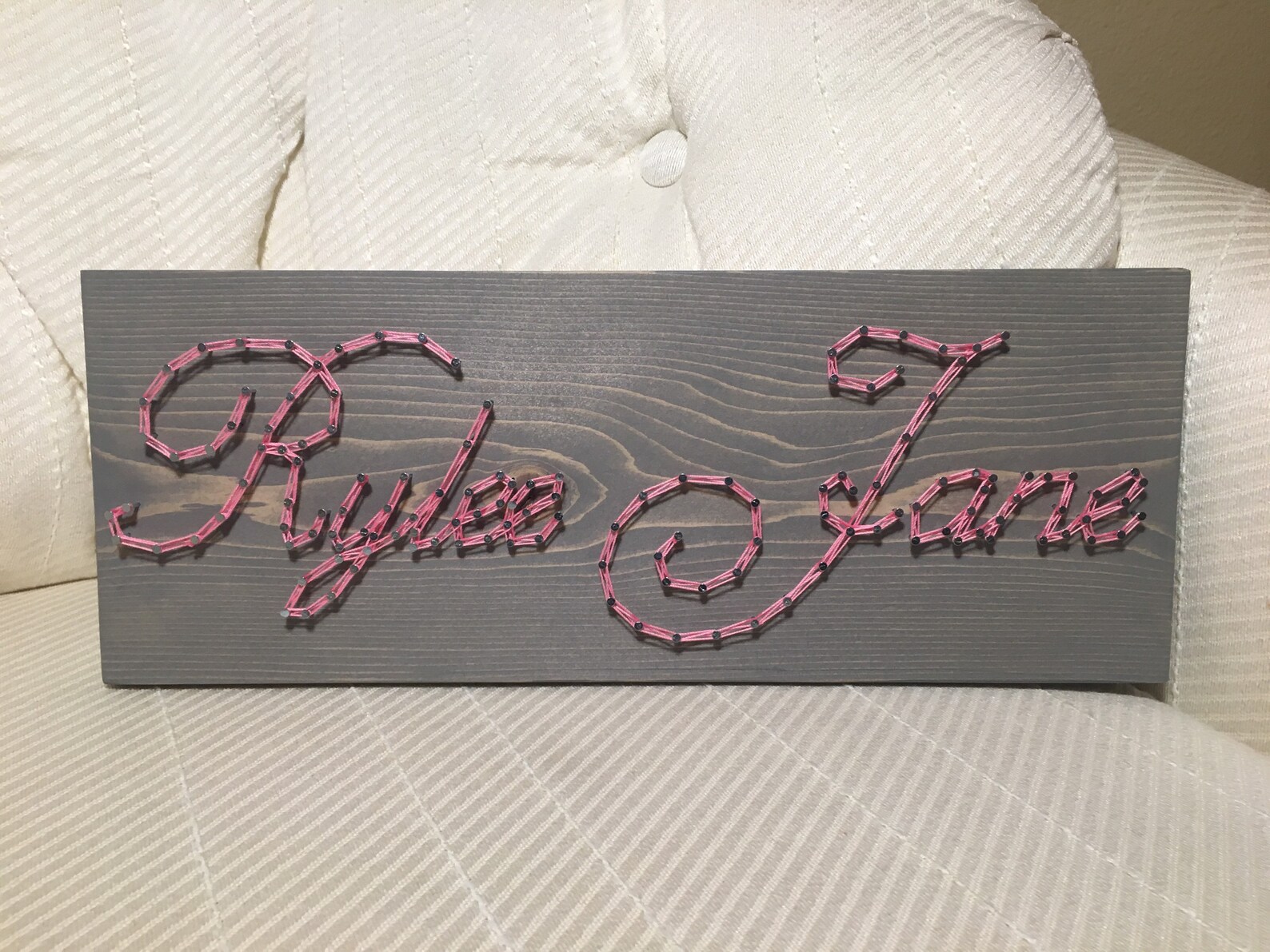 String Family Lettering Kids Name String Art, Thin Lettering, Child's Name, Family Name, Phrase ...