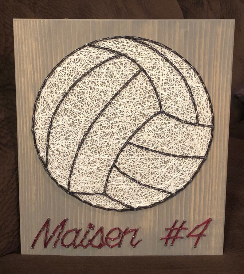 Coach Gift Made To Order Volleyball Player Kids Room Volleyball Sports String Art Gift for Her Christmas Gift Teacher Gift