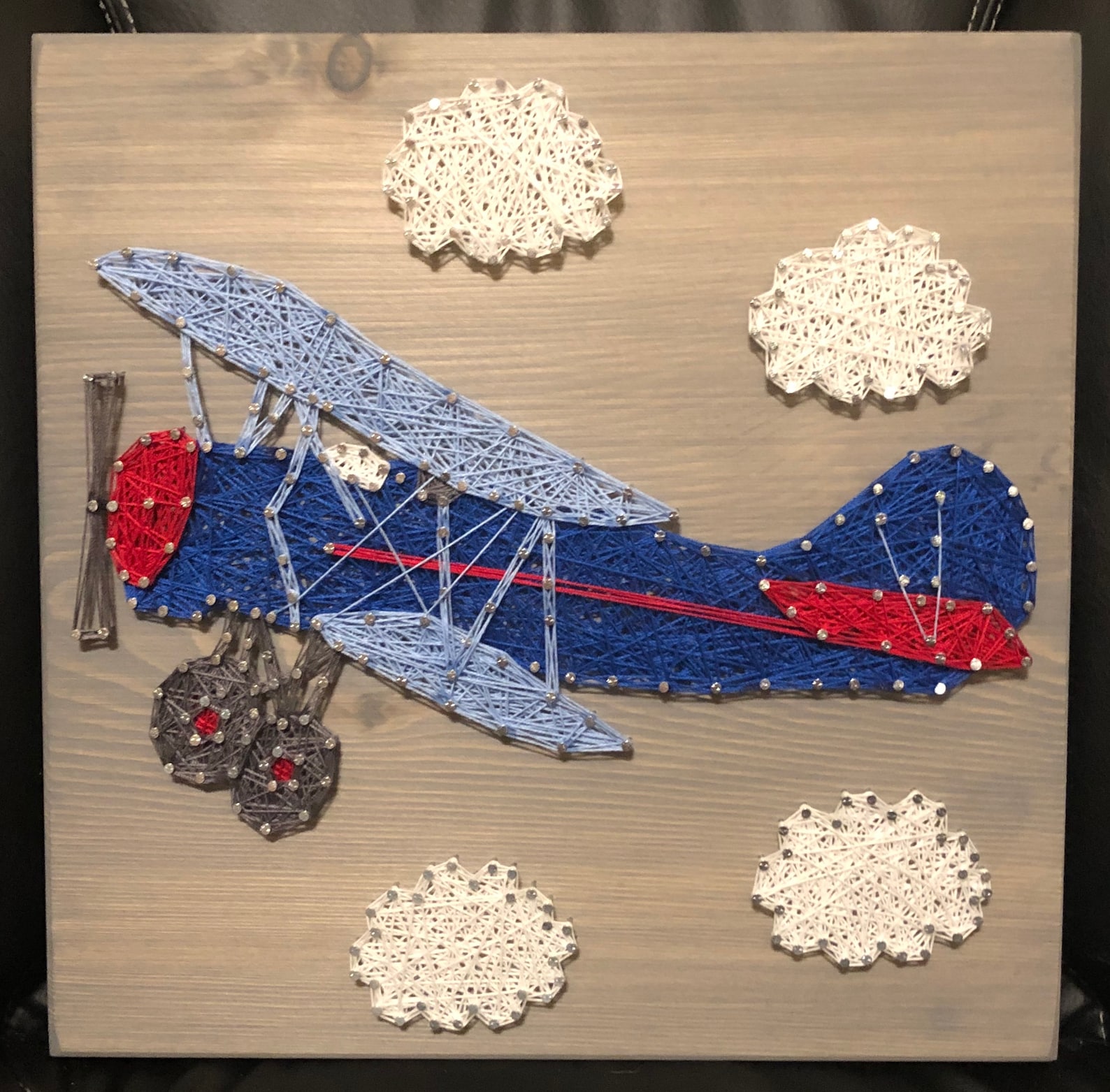 MADE TO ORDER Vintage Airplane String Art Sign Flight Decor Etsy