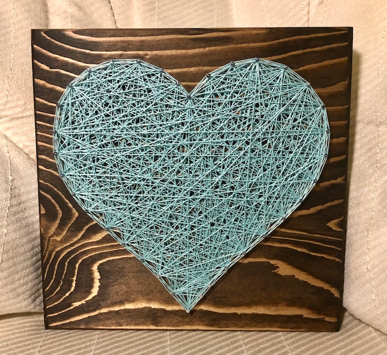 MADE TO ORDER Heart String Art Love and Romance Gallery Wall Wedding Anniversary Gift Valentine's Day Gift for her Mothers Day image 1