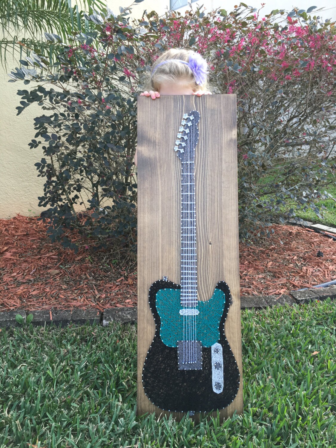 LARGE Electric Guitar String Art, Musician, Music Decor