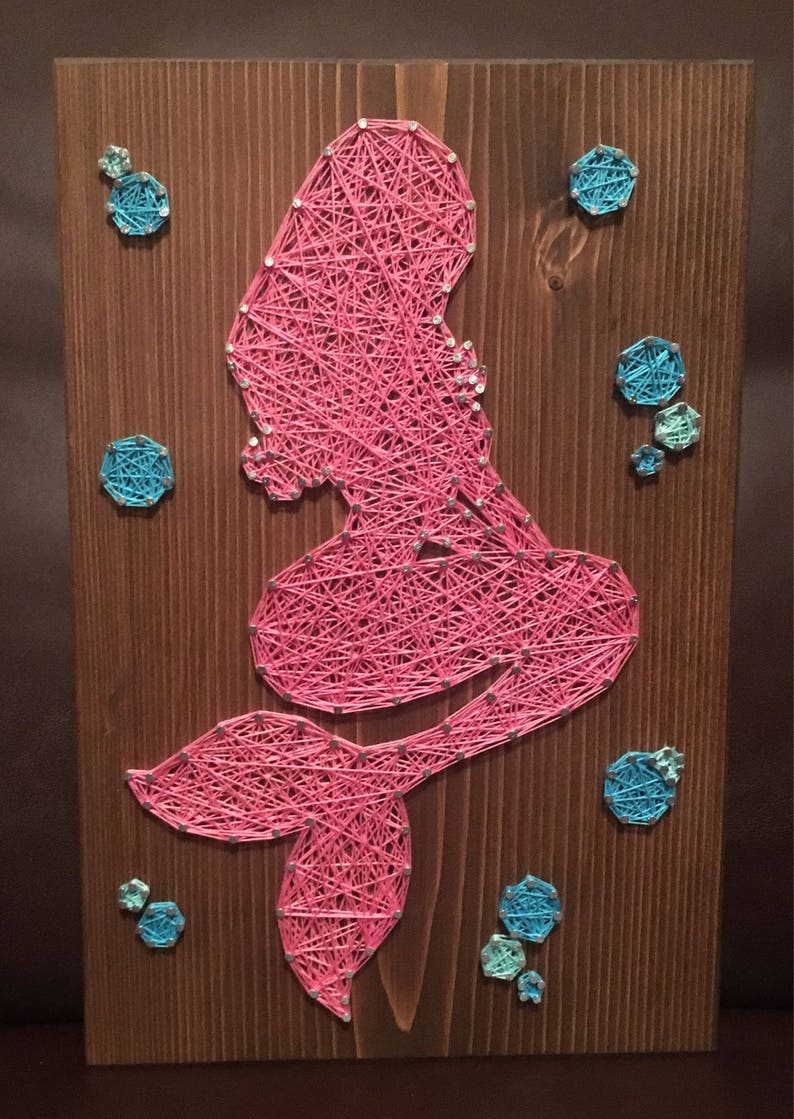 MADE TO ORDER Mermaid String Art Ocean Life Gift for her Etsy