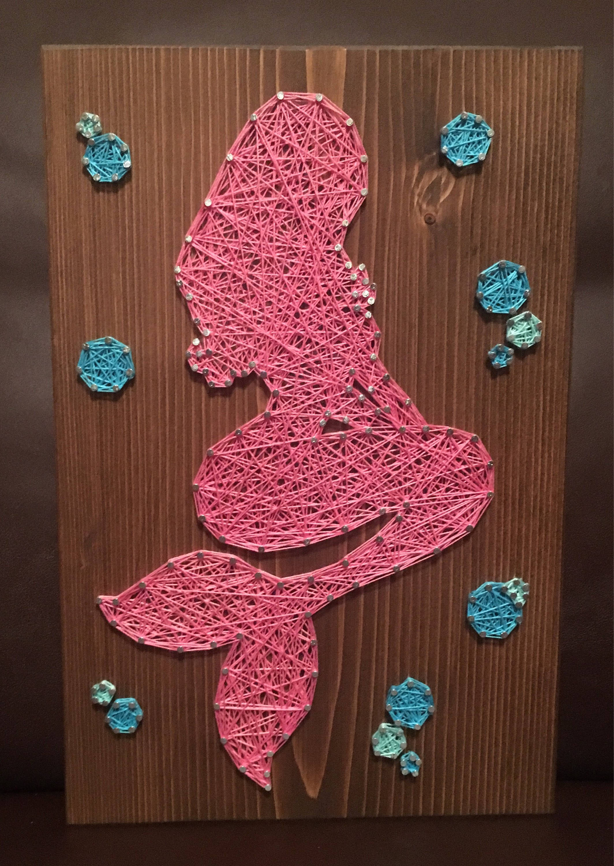 MADE TO ORDER Mermaid String Art Ocean Life Gift for Her | Etsy