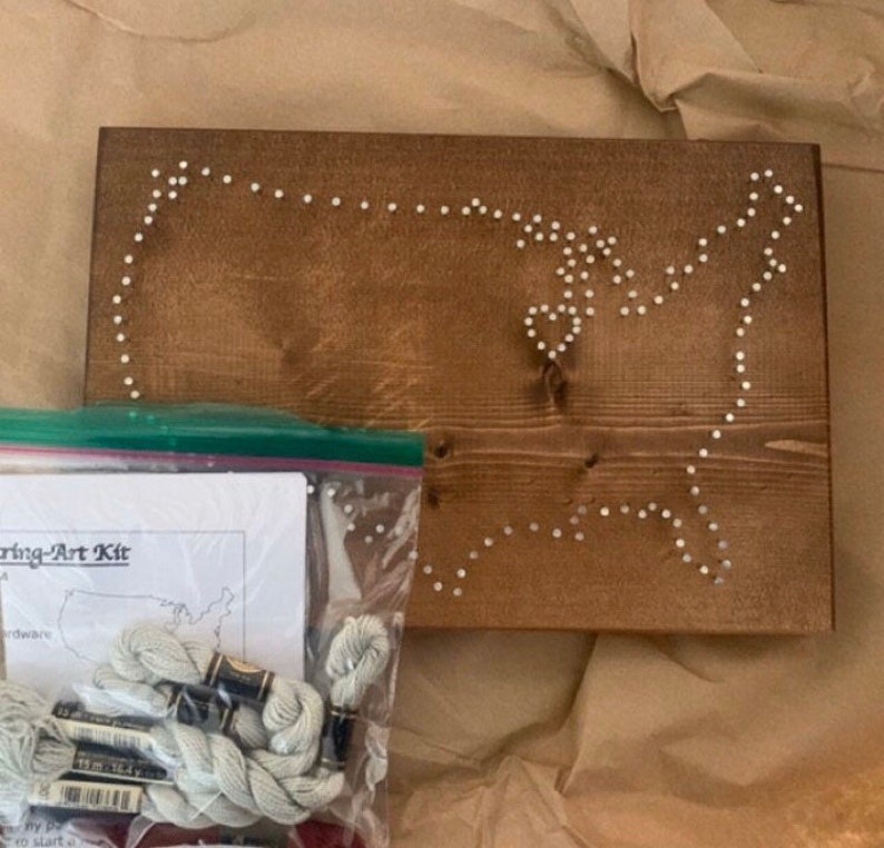 Pre-Hammered Simple String Art Signs Christmas Starfish DIY KIT- String Art Kit 7\u201d by 7\u201d Kids Craft Gift Zoom Call String Art Beginner