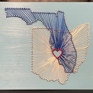 BESTSELLER 11x13 Two Overlapping State Country String Art Sign, Connecting States, 2 State, Wedding, Cotton Anniversary Gift, Realtor