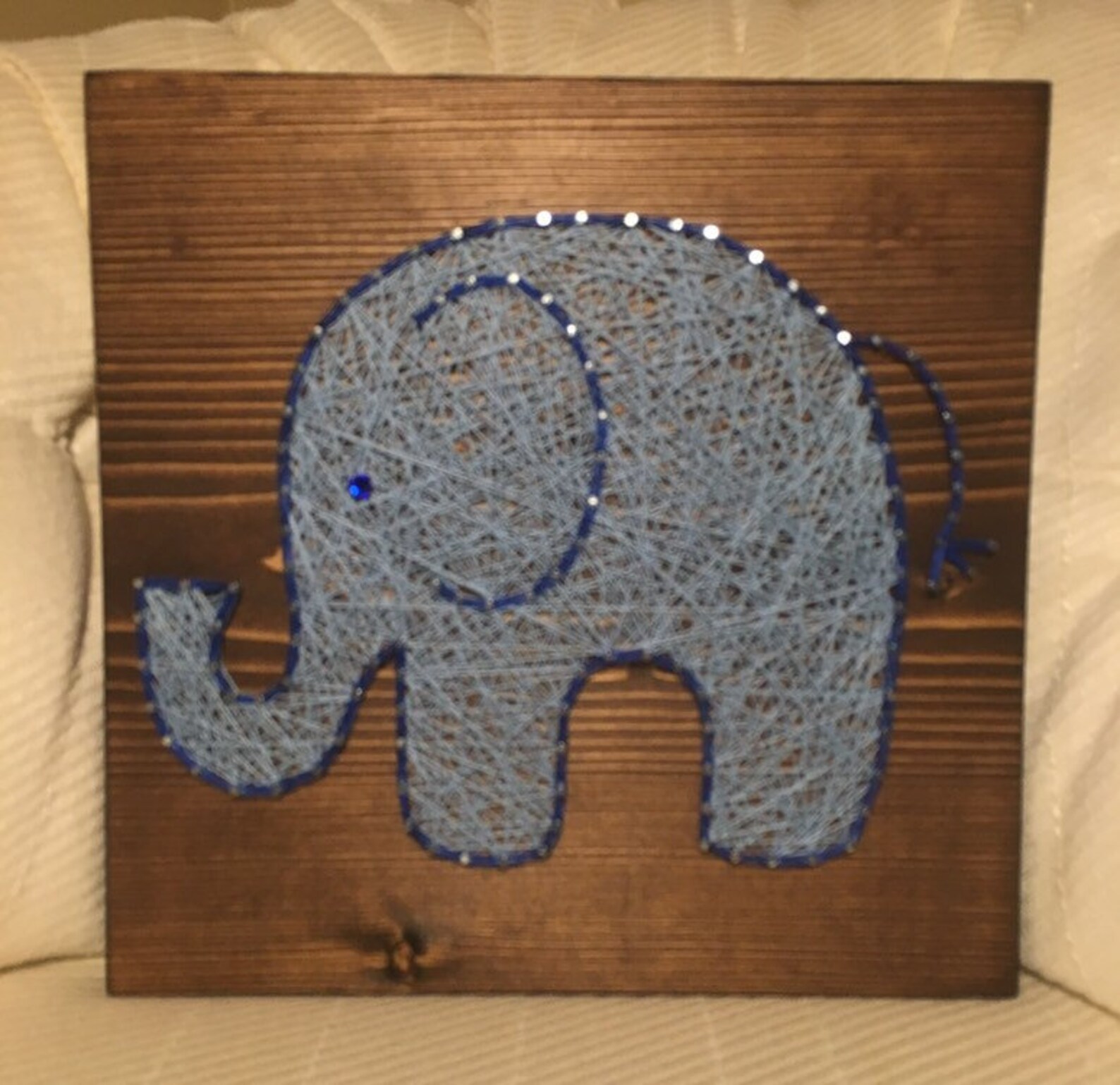 MADE TO ORDER Elephant String Art Nursery Art Mail Art | Etsy