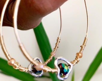 Handmade: Hoop Heart Earrings