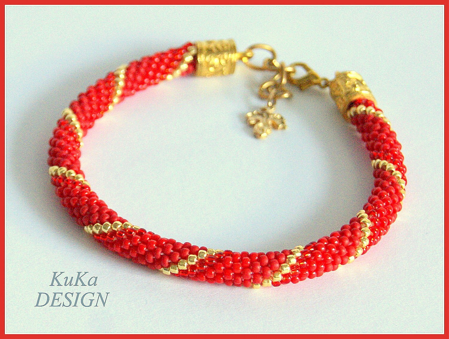 bracelet Red Luxury Etsy