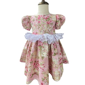 2t tea party dress CK3532, Blue and pink Tea Party Dress  Tres Elegant