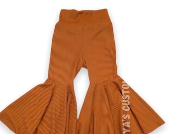 rustic bell bottoms for toddler, baby bell bottoms, boho bell bottoms, baby girl bell bottoms, baby girl headband, toddler bow