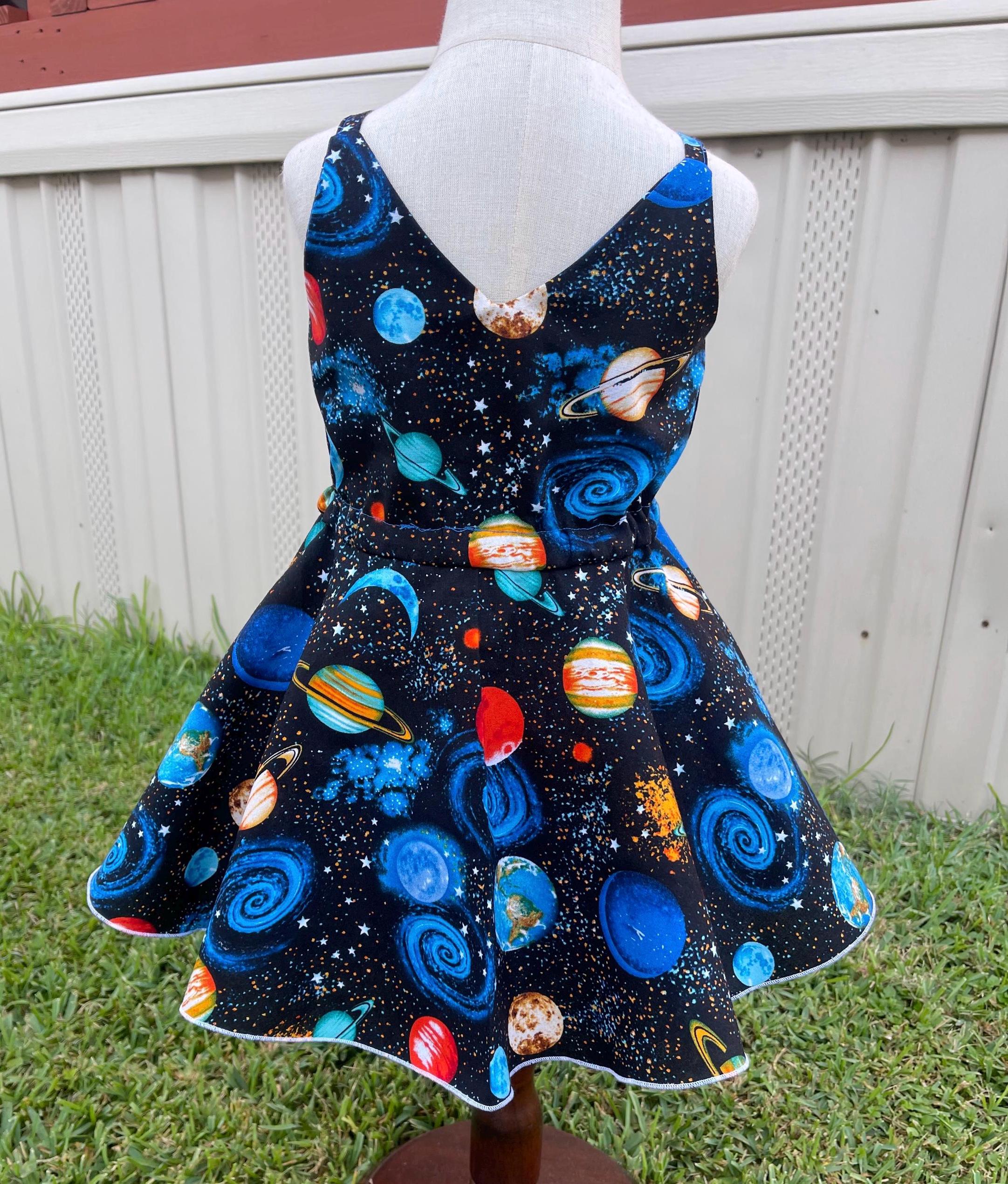 space dress Glow in the Dark Astronaut Dress: Party Outfit, Cotton Twirl Head into the party wearing this gorgeous get 2024 Purple Galaxy Dress Outer