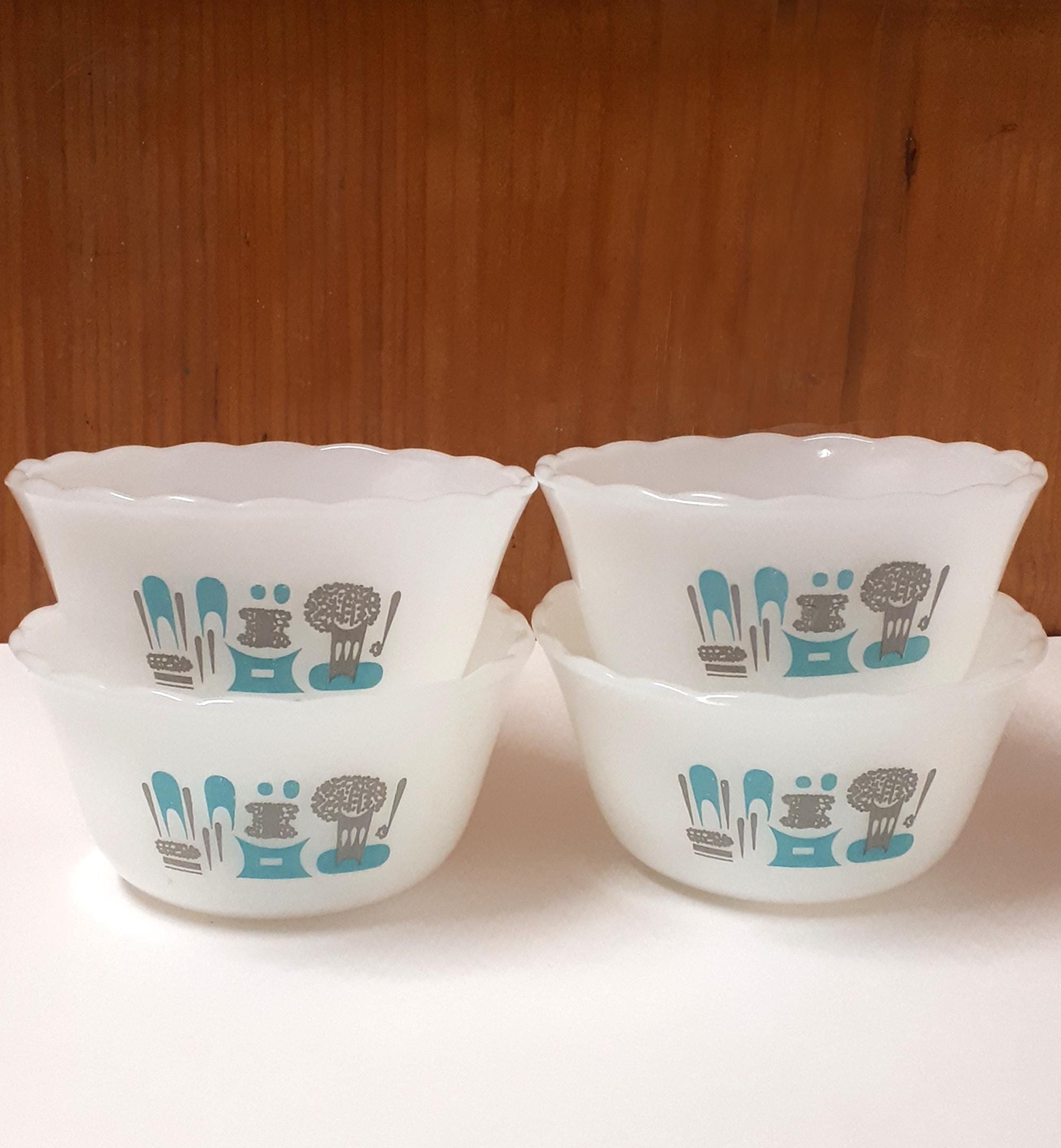Vintage Lot of (8) Anchor Hocking Fire King Custard Cups