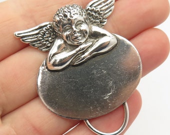 A000100 Sterling Silver Brooch 925 angel