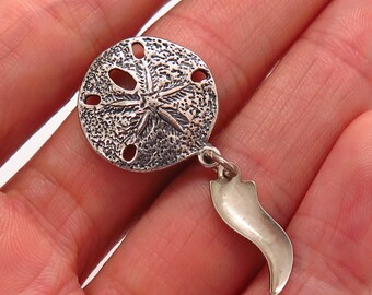 Glitzs Jewels Gold Tone Over Sterling Silver Beach Sand Dollar Necklace
