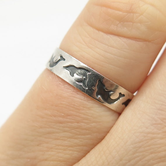 Cute Promise Ring Silver Plated Adorable Dolphin Design - Temu
