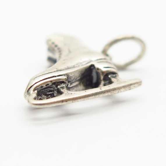 925 Sterling Silver Vintage Ice Skating Boot Char… - image 5