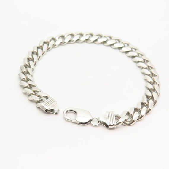 925 Sterling Silver Vintage Italy Thick Cuban Link