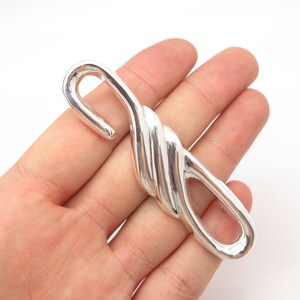 925 Sterling Silver Vintage Modernist Pin Brooch