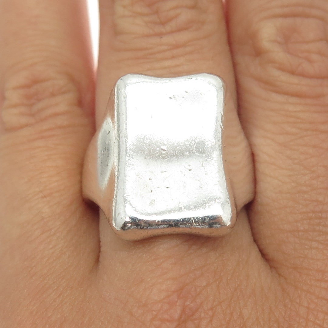 ROBERT LEE MORRIS 925 Sterling Silver Vintage Modernist Ring Size 10 Etsy