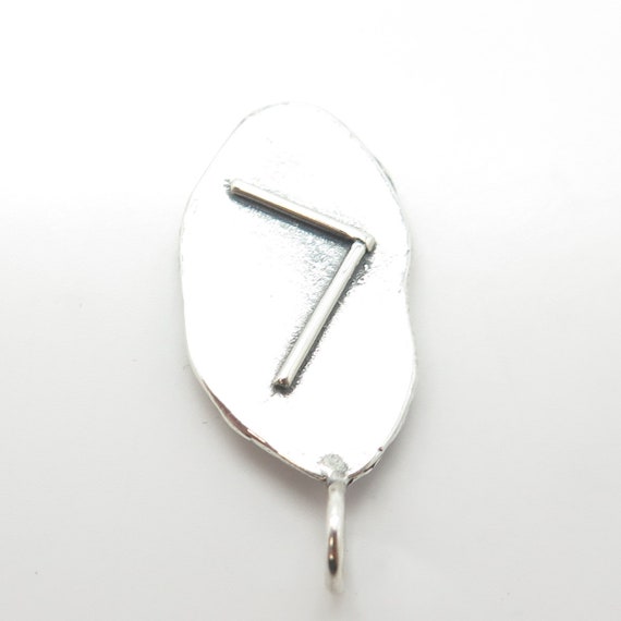 925 Sterling Silver Vintage Modernist Pendant - image 6