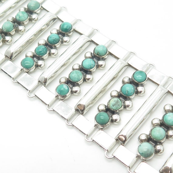925 Sterling Silver Vintage Mexico Turquoise Gem … - image 3