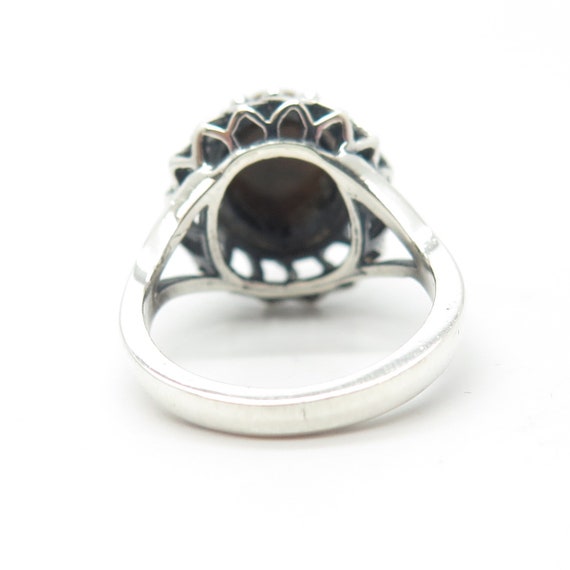 925 Sterling Silver Vintage Real Tiger Eye Gemsto… - image 5