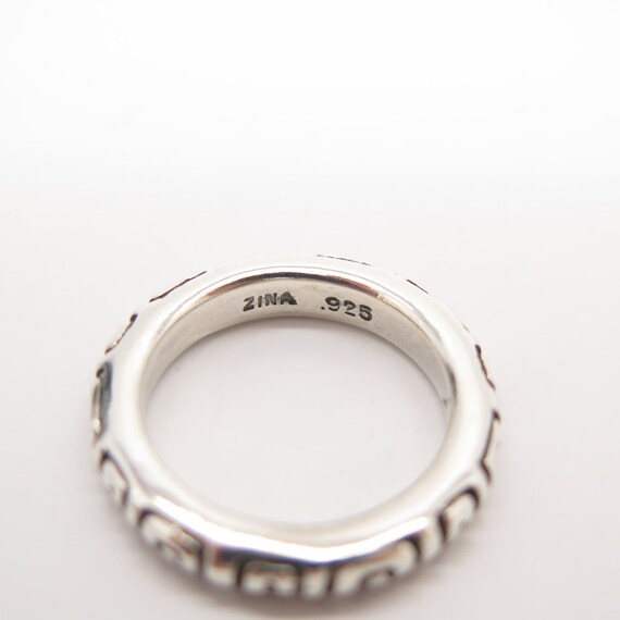 925 Sterling Silver Vintage Zina Maze Band Ring Size 6 3/4