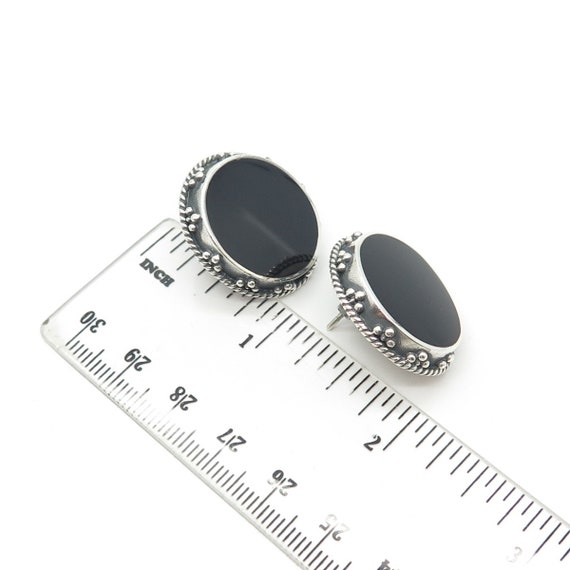 925 Sterling Silver Vintage WOODS Real Black Onyx… - image 3