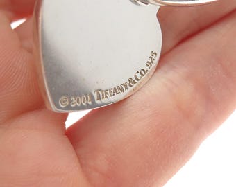 TIFFANY & CO. 925 Sterling Silver Vintage 2001 Heart Tag Screw