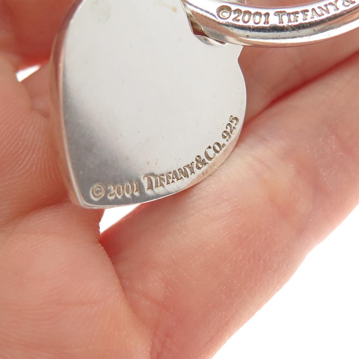 TIFFANY & CO. 925 Sterling Silver Vintage 2001 Heart Tag Screw