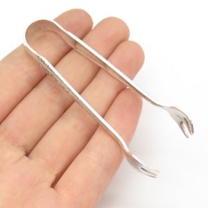925 Sterling Silver Vintage Wallace Ornate Floral Sugar Tongs