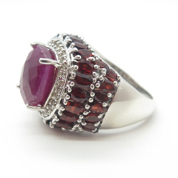 SAM 925 Sterling Silver Real White Topaz Ruby and… - image 4