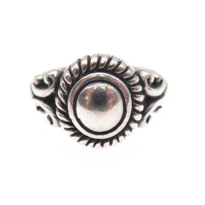 Brighton 925 Sterling Silver Vintage Modernist Oxidized Ring Size 4.75 image 3