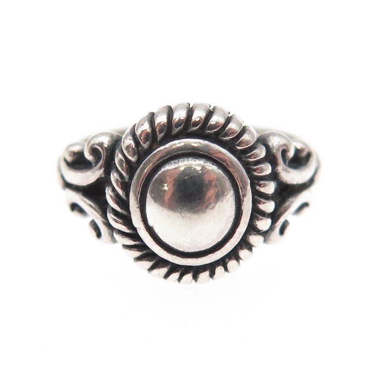 Brighton 925 Sterling Silver Vintage Modernist Oxidized Ring Size 4.75 image 3