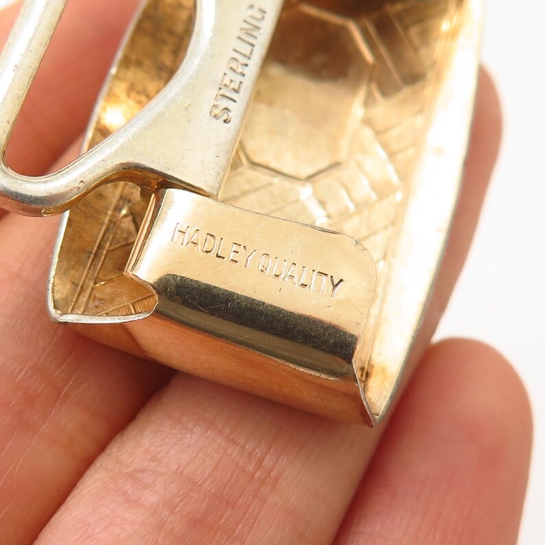 925 Sterling Silver Hadley Quality Co Gold Plated Belt Buckle
