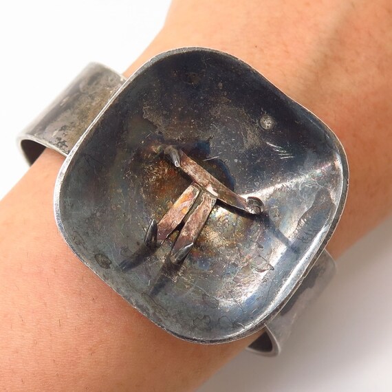 Vintage Mexico Saul 925 Sterling Silver Modernist