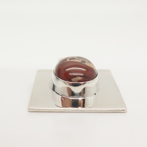 925 Sterling Silver Vintage Real Red Jasper Gemst… - image 4