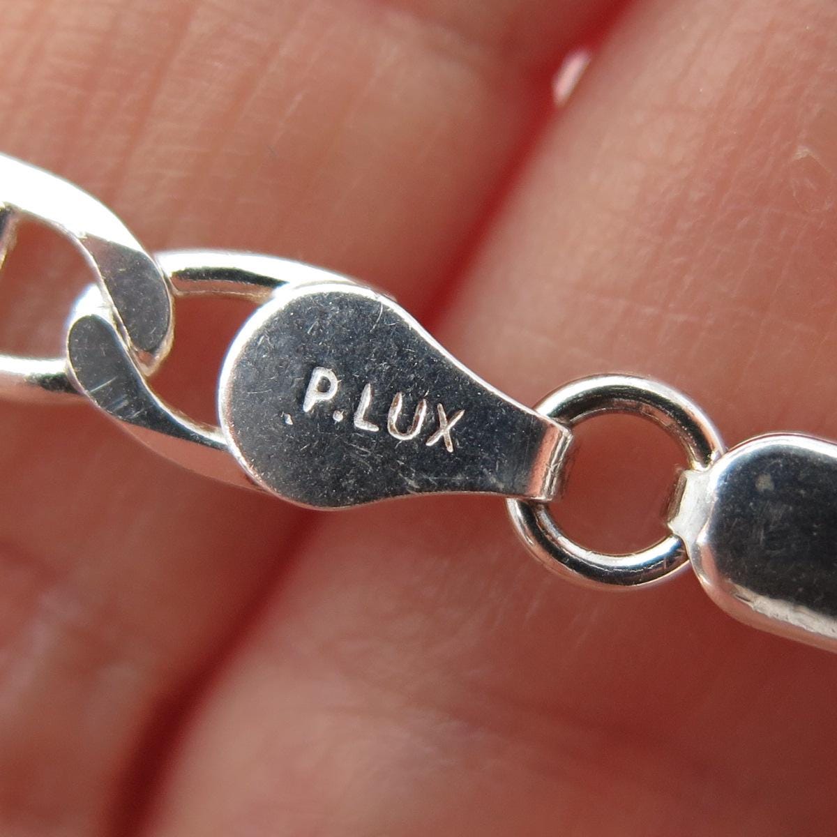 P. LUX 925 Sterling Silver Vintage Italy Anchor Mariner Chain
