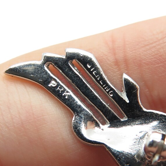 925 Sterling Silver Antique Art Deco PRK Real Marcasite Flower Pin