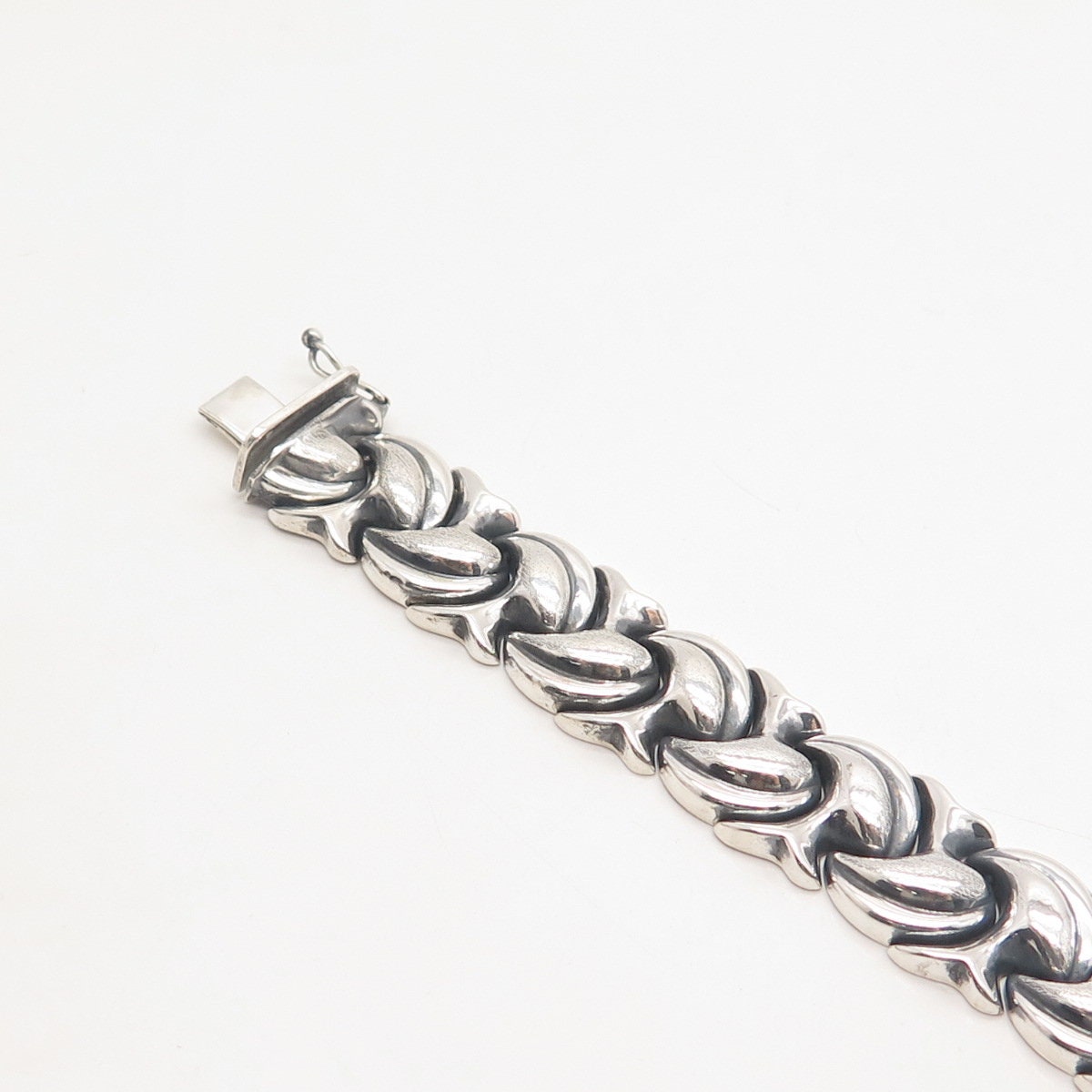 925 Sterling Silver Vintage Turkey Fancy Link Bracelet 7.25