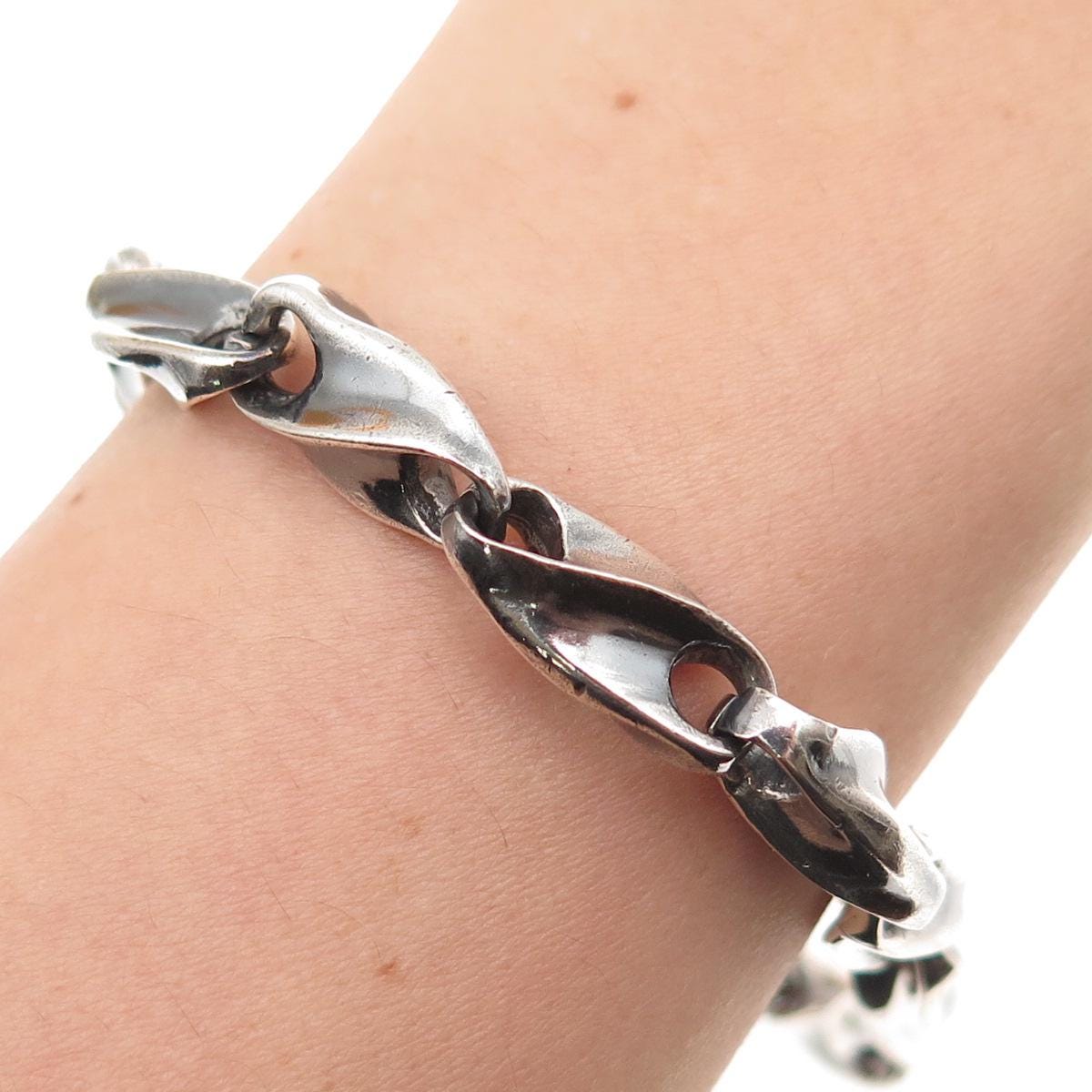 アクセサリー vintage mexico 925 silver Anker bracelet 925 Sterling Silver Vintage Mexico Modernist Anchor Link Oxidized